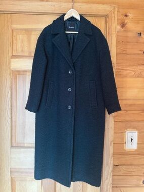 Madewell | Long Wool Coat-Deep Teal Green-Medium